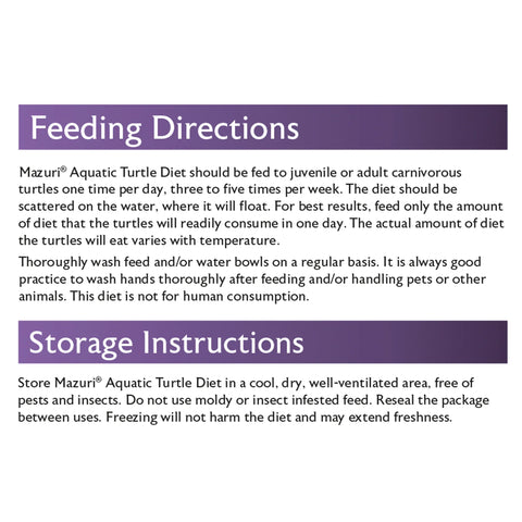 Mazuri Aquatic Turtle Diet 5M87 - 25lb