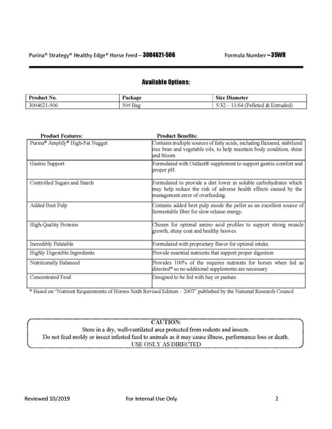 Purina Strategy Healthy Edge 35WR - 50lb