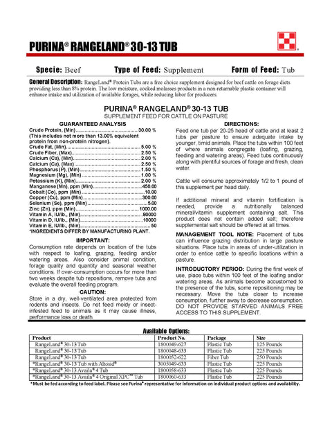 Purina RangeLand 30-13 L3B3