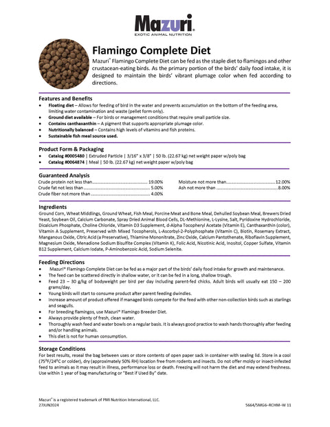 Mazuri Flamingo Complete Diet 5644