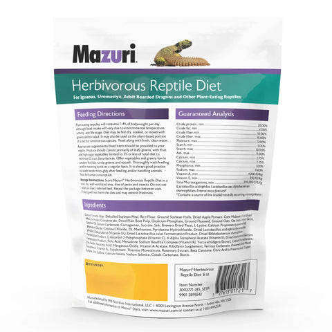 Mazuri Herbivorous Reptile Diet 5E5M - 8oz