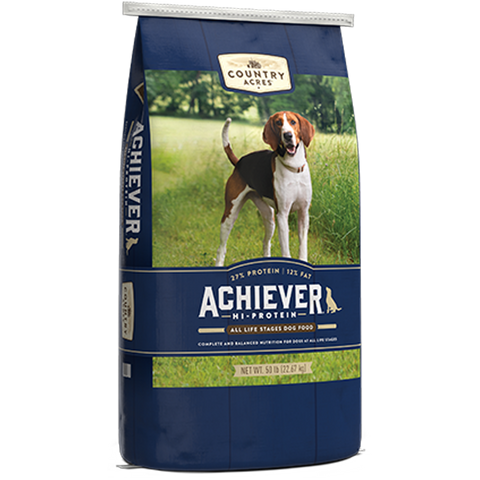 Country Acres Achiever Hi-Protein Dog Food 472R - 50lb