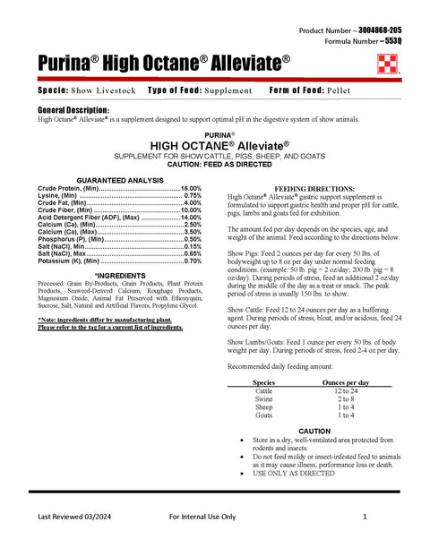 Purina High Octane Alleviate 553Q - 40lb