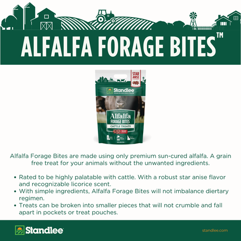 Alfalfa Forage Bites for Cattle - Star Anise Flavored
