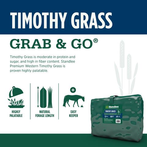 Timothy Grass Grab & Go Compressed Bale - 50lbs