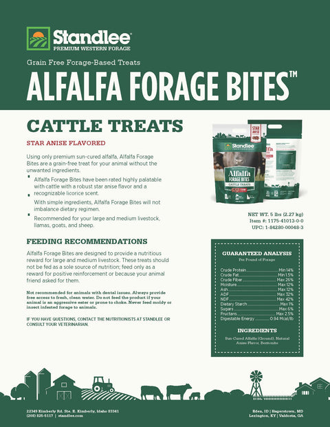 Alfalfa Forage Bites for Cattle - Star Anise Flavored