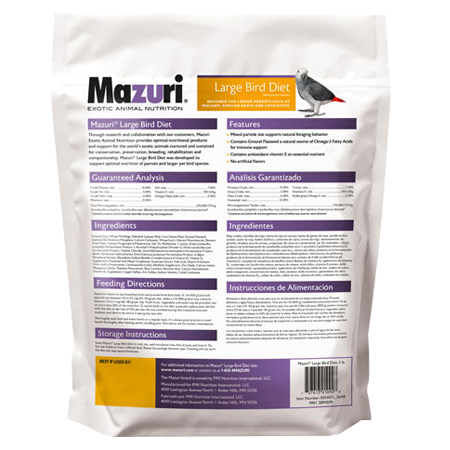 Mazuri Large Bird Diet 56A8 - 3lb