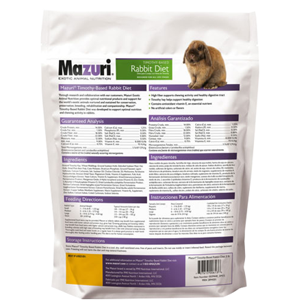 Mazuri Rabbit Diet With Timothy Hay 5M15 - 5lb