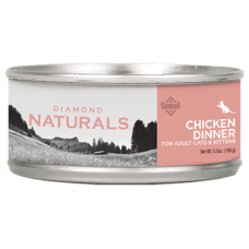 Diamond Naturals Chicken Dinner Adult & Kitten Canned Cat Food. Pink Label.