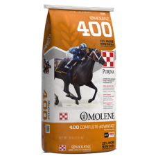 Purina Omolene Complete Advantage 400-50-lb. Horse feed.