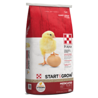 Purina Start Grow Medicated Crumbles 50-lb