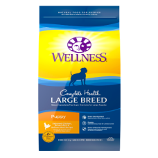 Wellness Large Breed Complete Health Puppy Deboned Chicken, Brown Rice & Salmon Meal Recipe Dry Dog Food