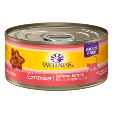 Wellness Natural Grain-Free Gravies Salmon Entree Canned Cat Food